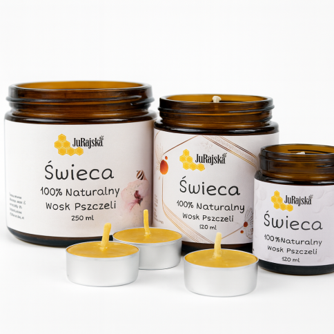 Świeca w szklanym słoiczku z drewnianym knotem 250 ml