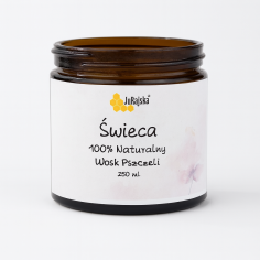 Świeca w szklanym słoiczku z drewnianym knotem 250 ml