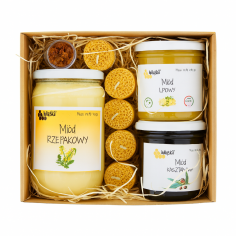 Zestaw prezentowy (Miód+świece+propolis)