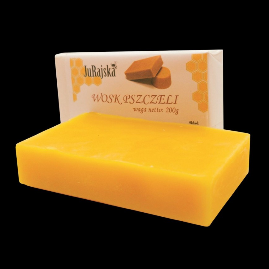 Wosk pszczeli naturalny 100% - sztabka 200g