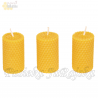 Świeca z wosku pszczelego 7 cm x 4 cm - 3 szt. Świeca z wosku pszczelego 7 cm x 4 cm - 3 szt.