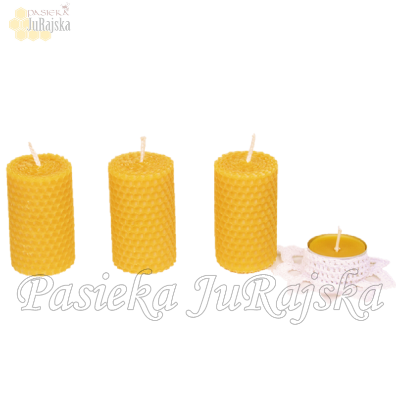 Świeca z wosku pszczelego 7 cm x 4 cm - 3 szt. Świeca z wosku pszczelego 7 cm x 4 cm - 3 szt.