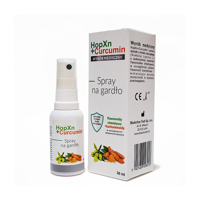 Spray na gardło 30 ml HopXn+Curcumin